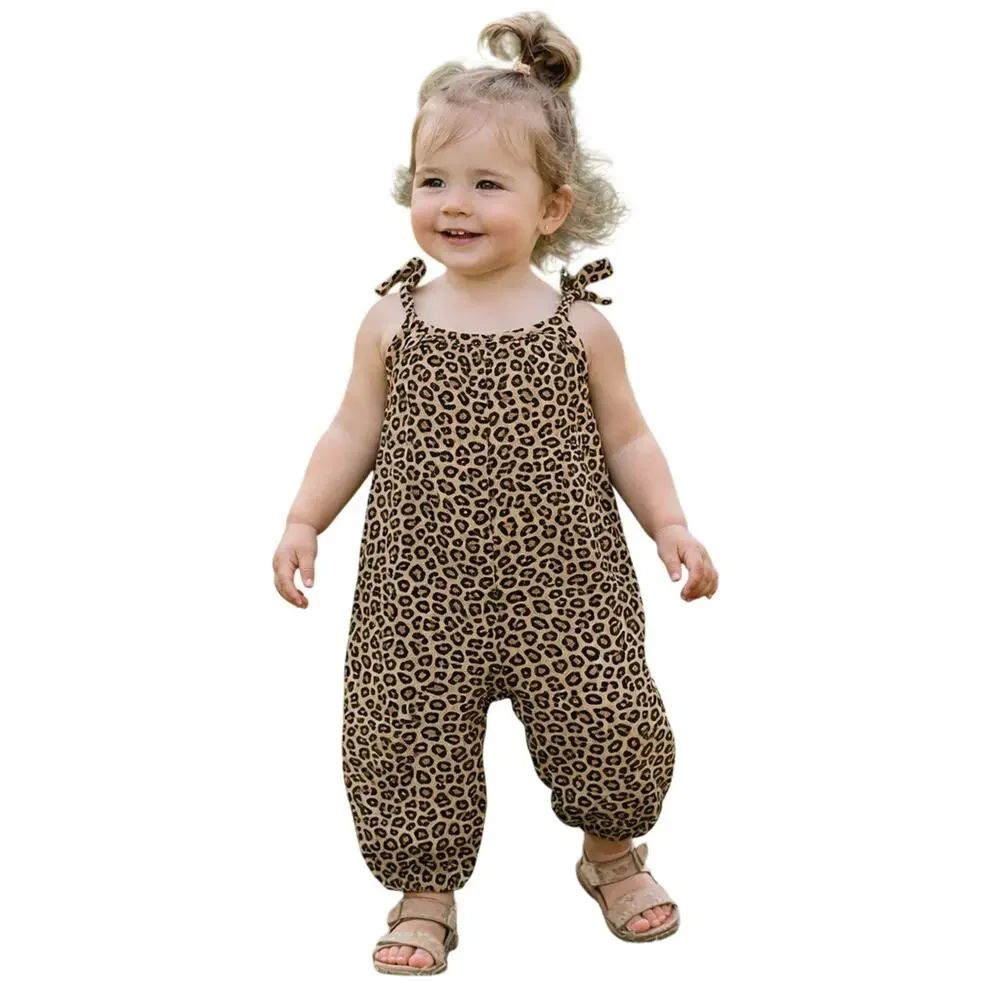 Old Navy Baby 18-24M Leopard Print Romper Snap Leg Jumpsuit